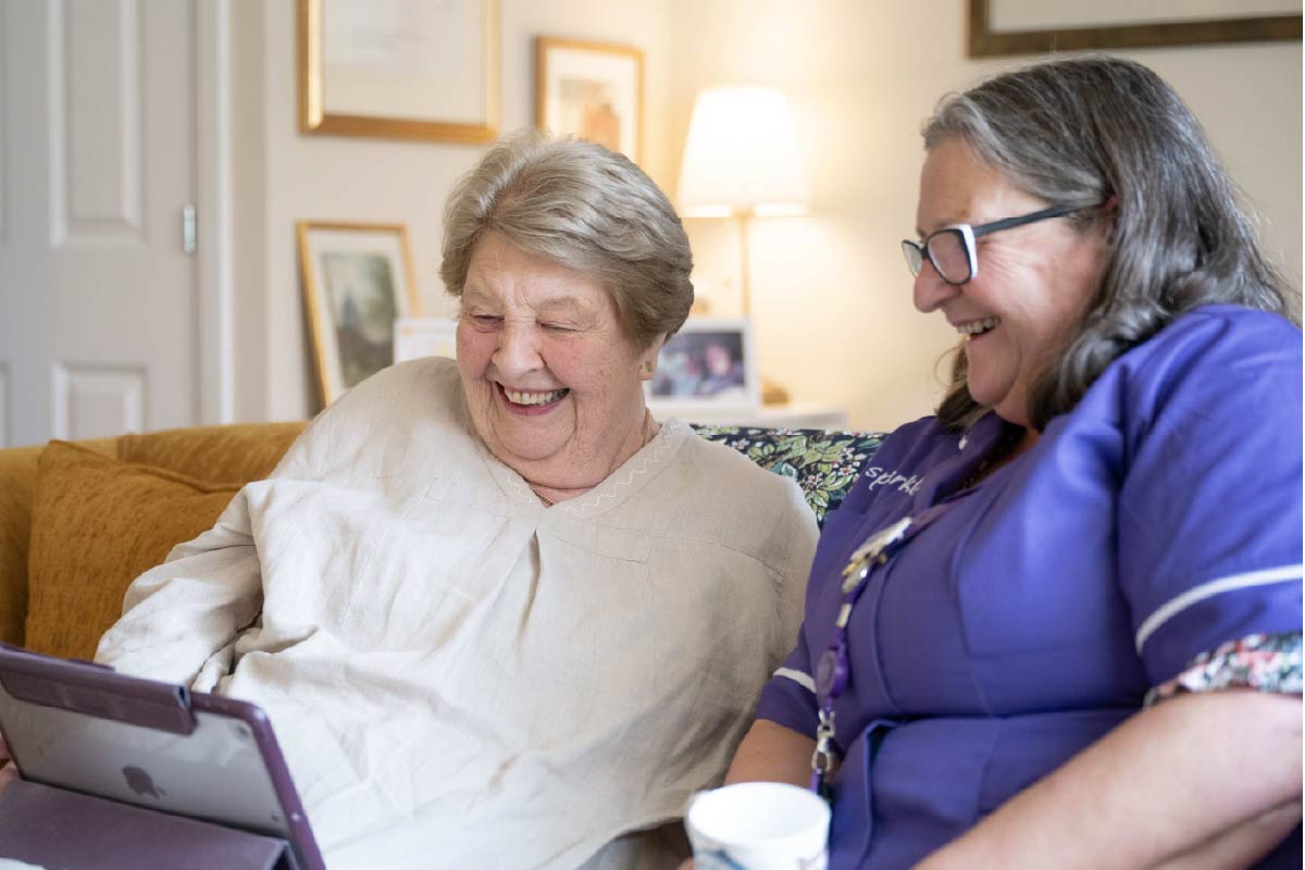 Home Care A Home Carer supporting a service user